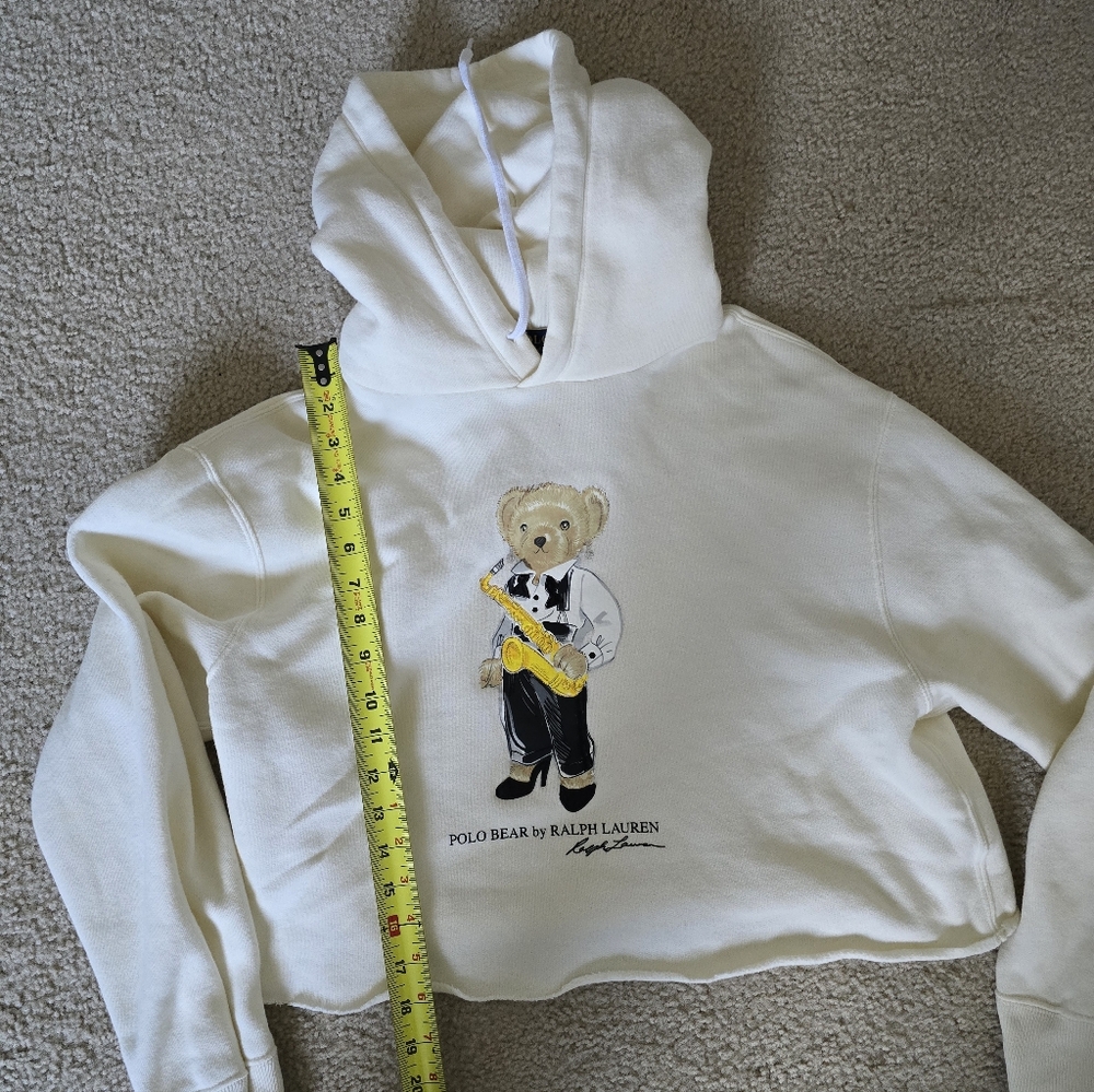 Polo Ralph Lauren bear cropped sweatshirt Medium - Picture 7 of 11
